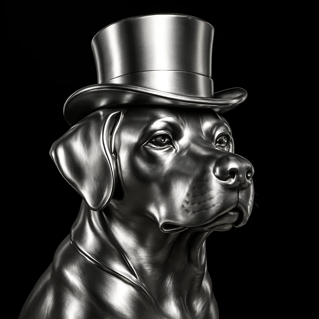dog with tophat emoji