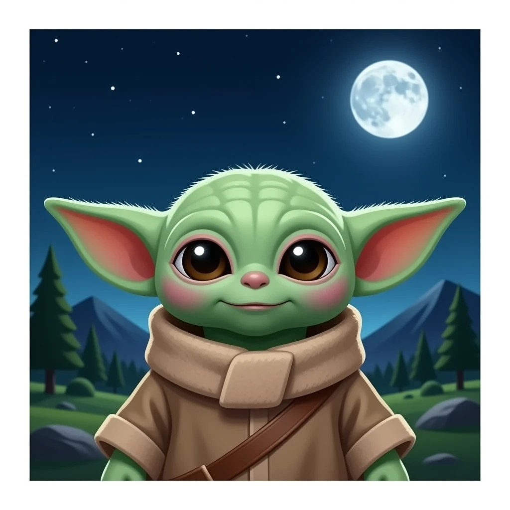 Grogu inside razorcrest emoji