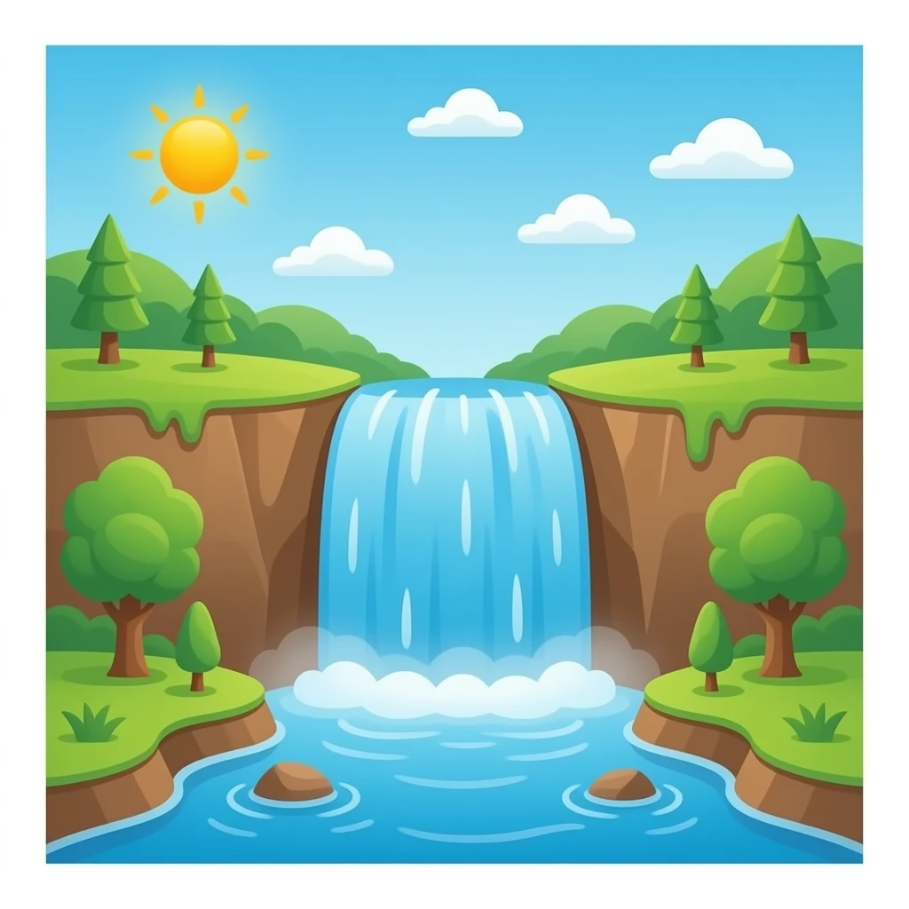 Waterfall emoji