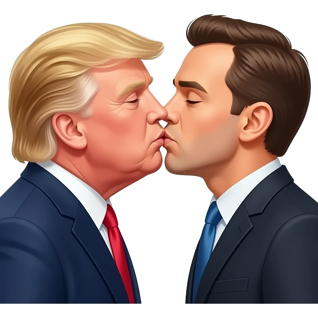 trump and jeffrey epstein kissing emoji