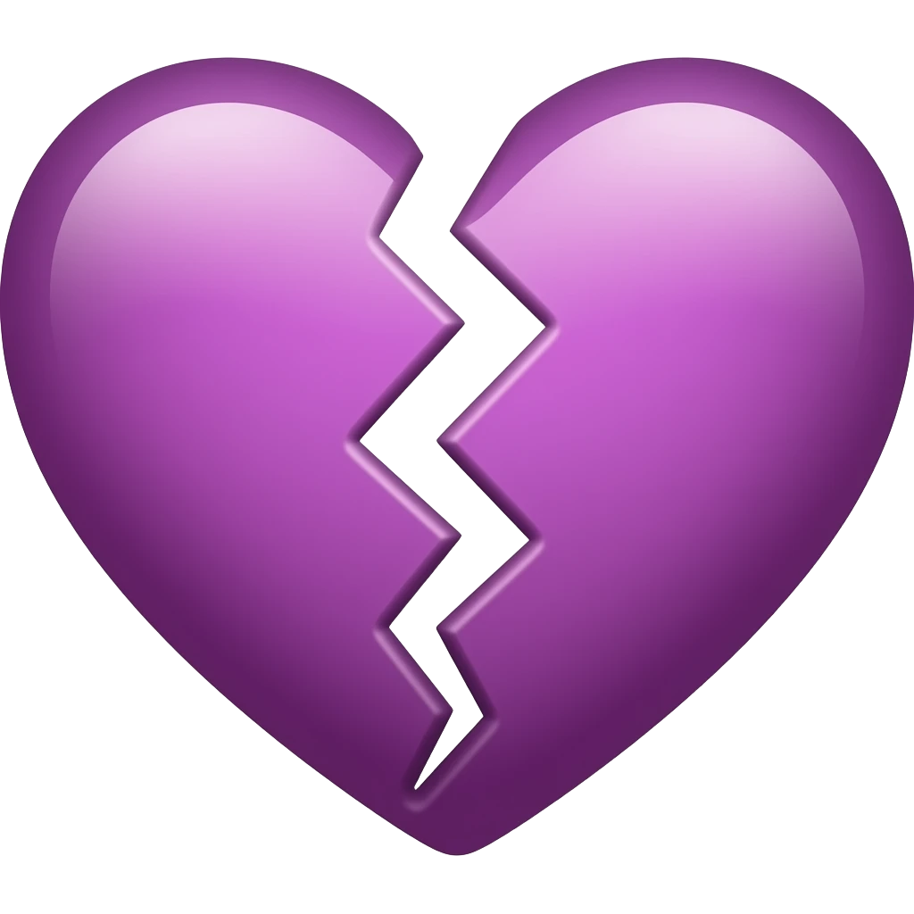 Purple heartbreak emoji emoji