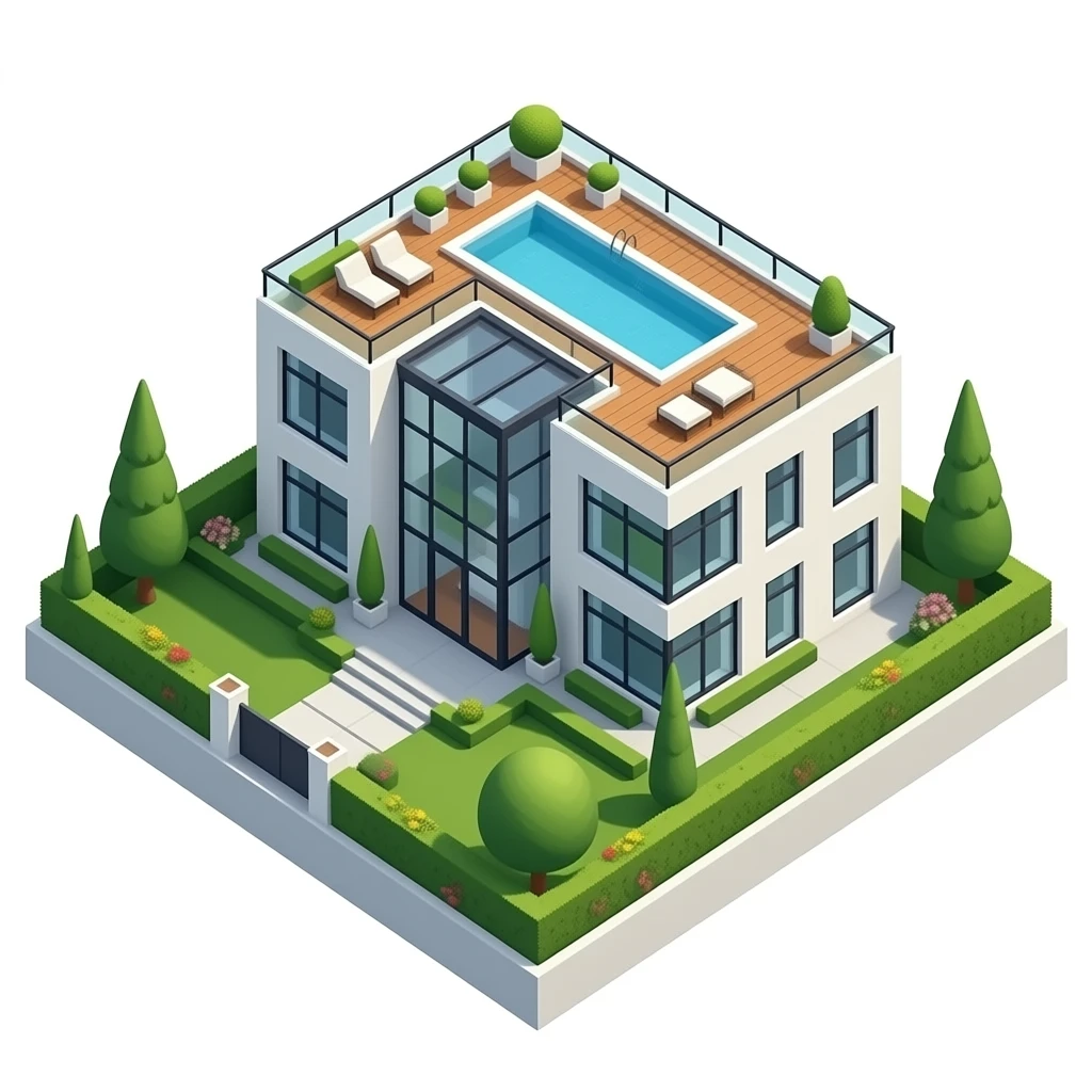 Giga Modern mansion emoji