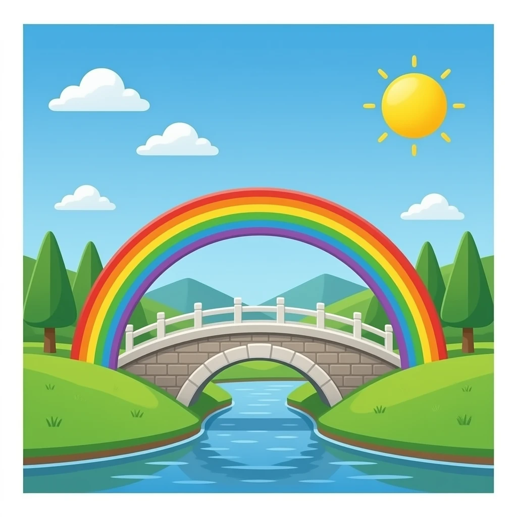 A Rainbow Bridge emoji