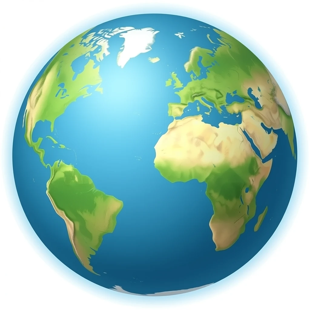 Earth. Bright light, vivant color. emoji | AI Emoji Generator