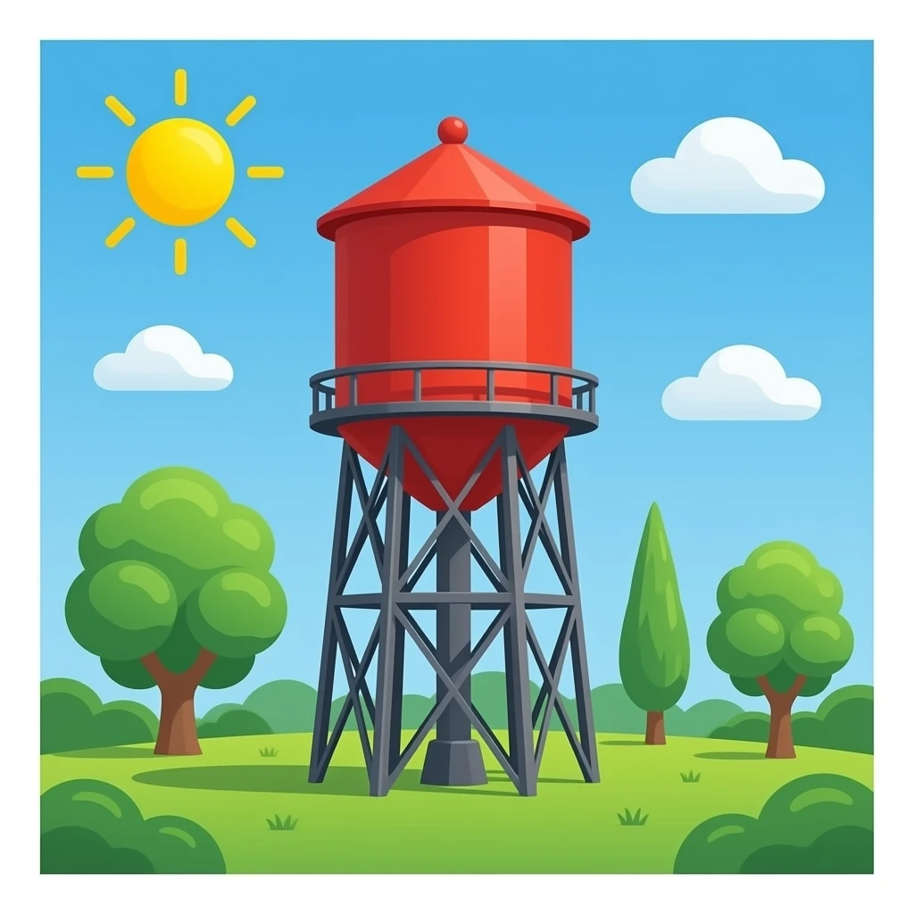 red water tower emoji