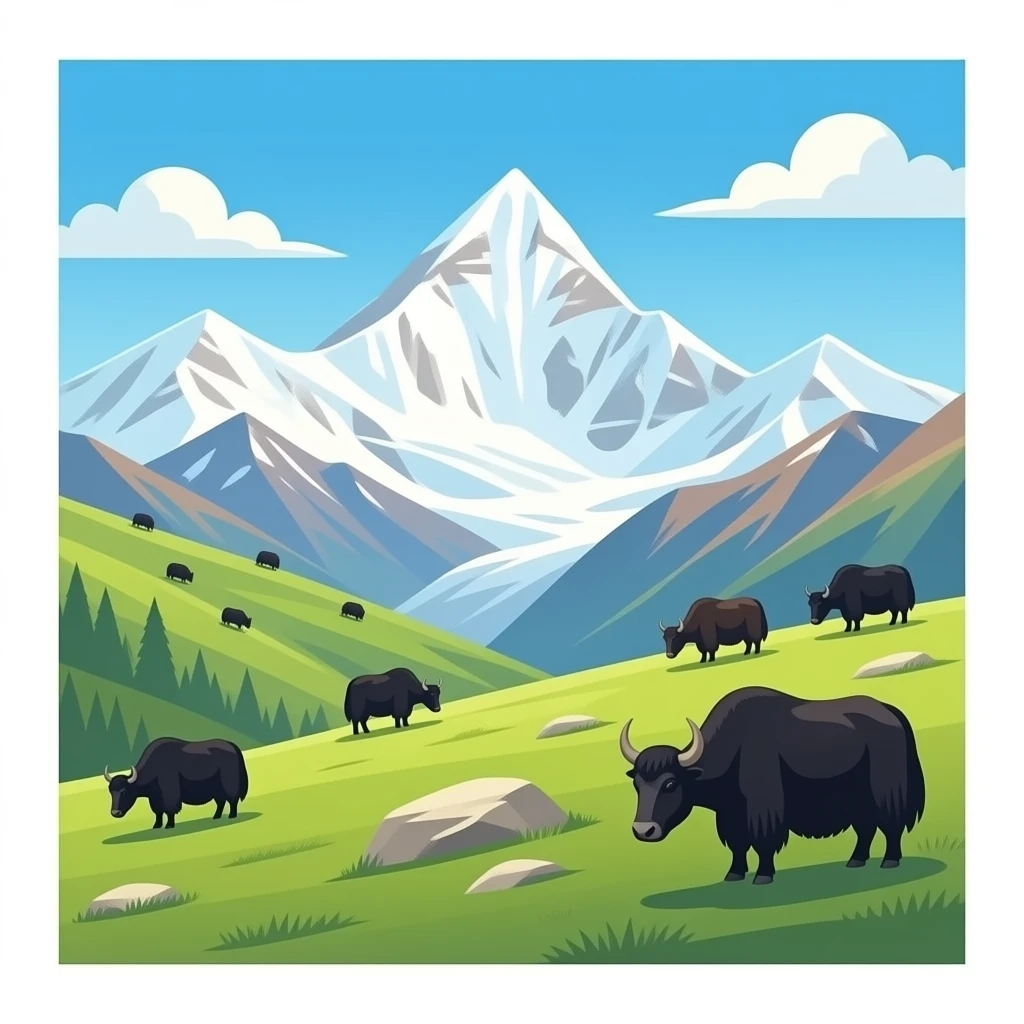 himalayan Yak mountains emoji
