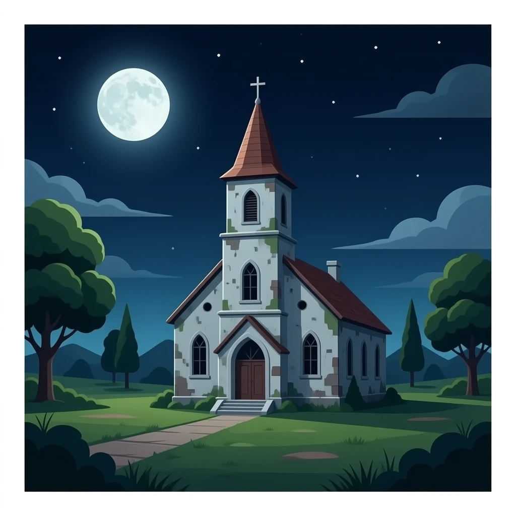 iglesia abandonada sin fondo emoji