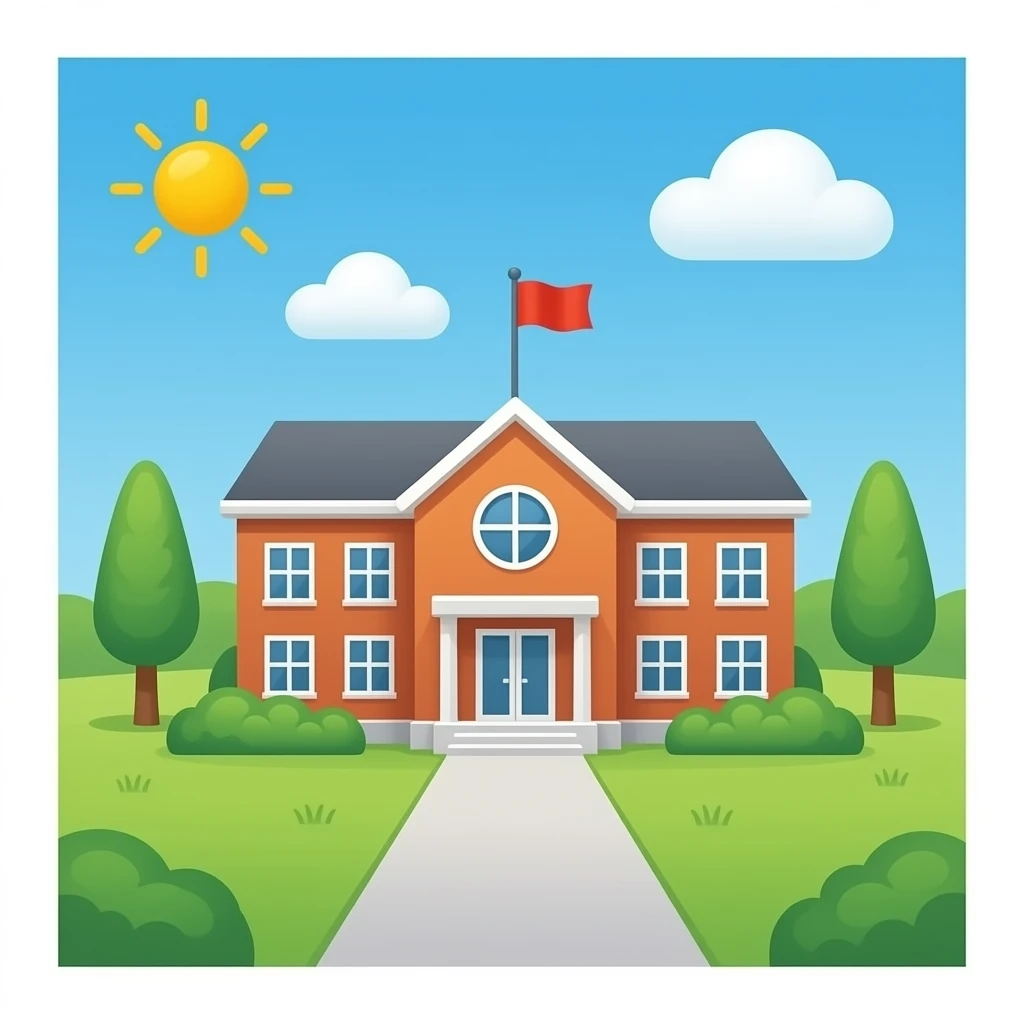 une école emoji