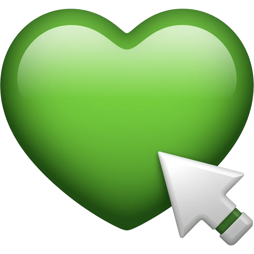 Corazón verde flechado emoji