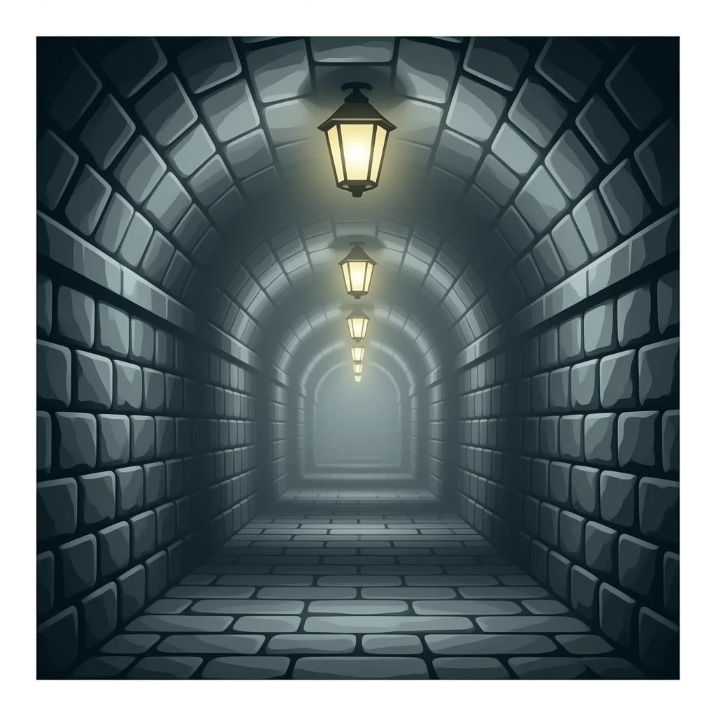 a long tunnel 2d emoji