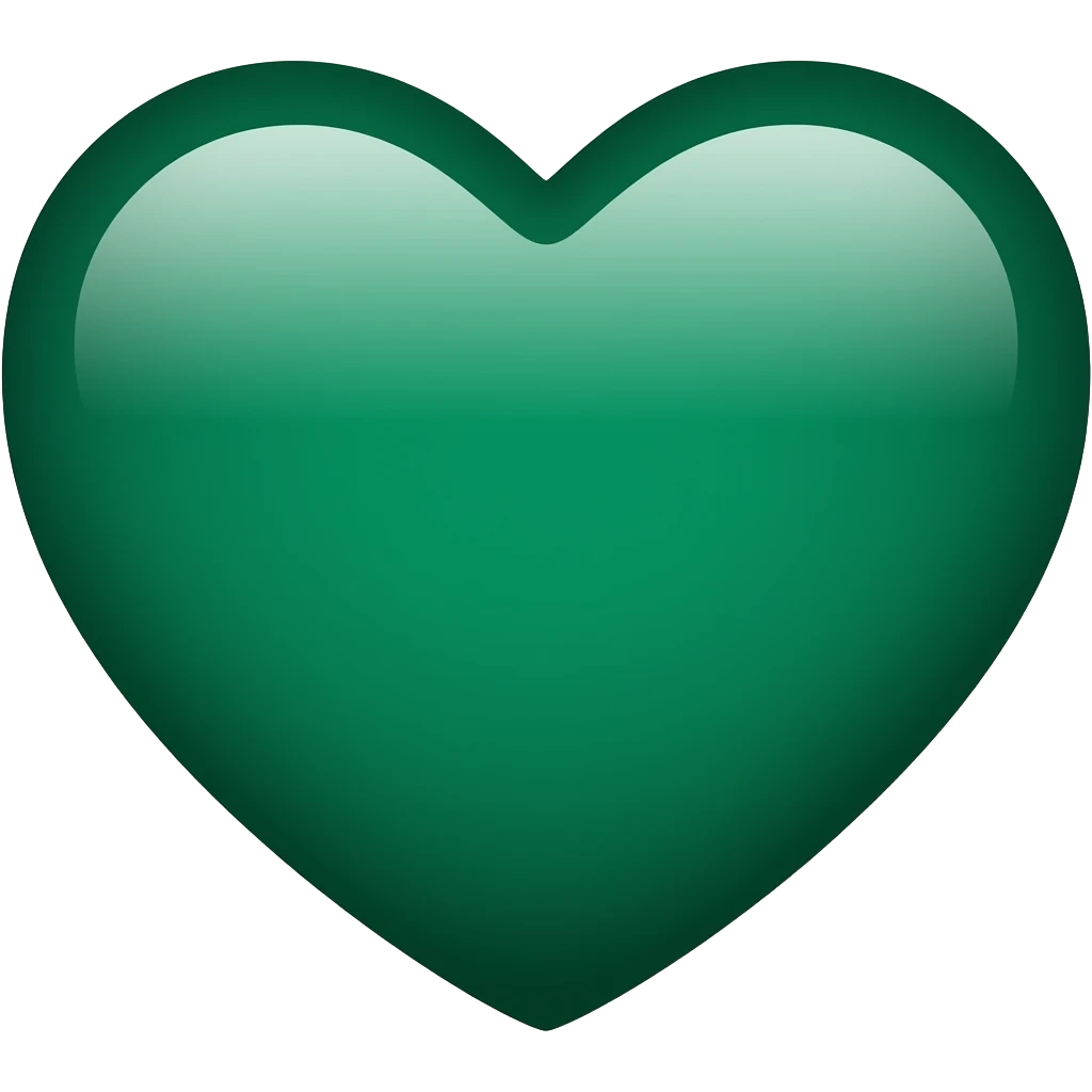 Dark green/emerald color heart emoji