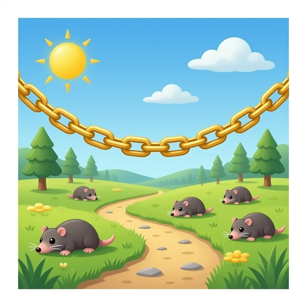 Fondo que tenga cadenas y topos pequeños en oro emoji