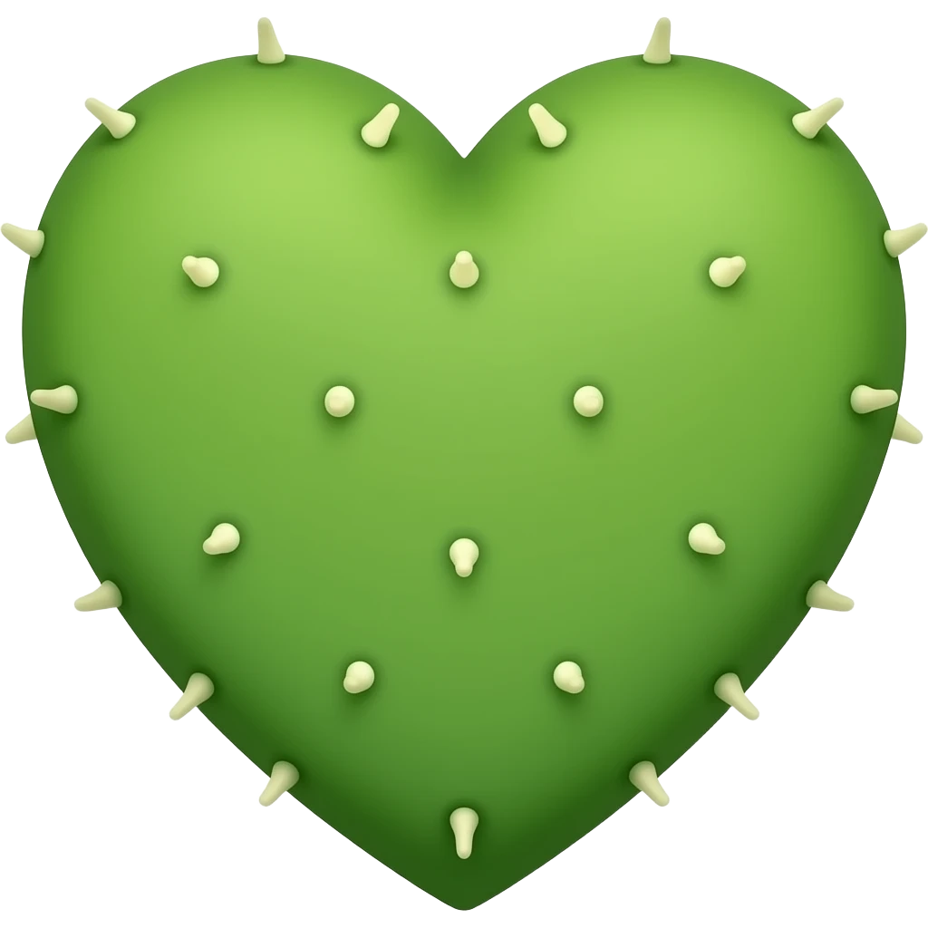 Corazón de cactus emoji