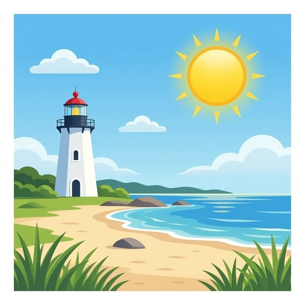 cape cod lighthouse beach vacation emoji
