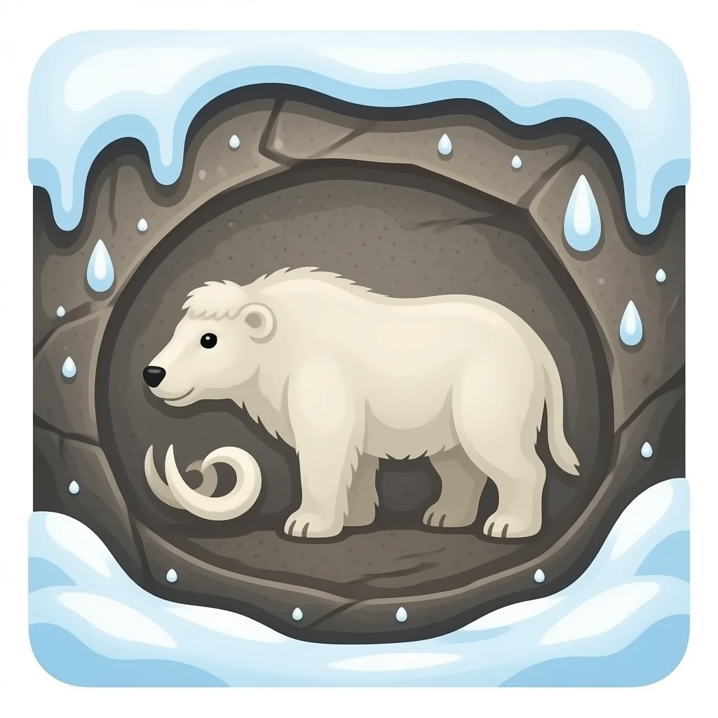 cave painting ice age animal simple emoji