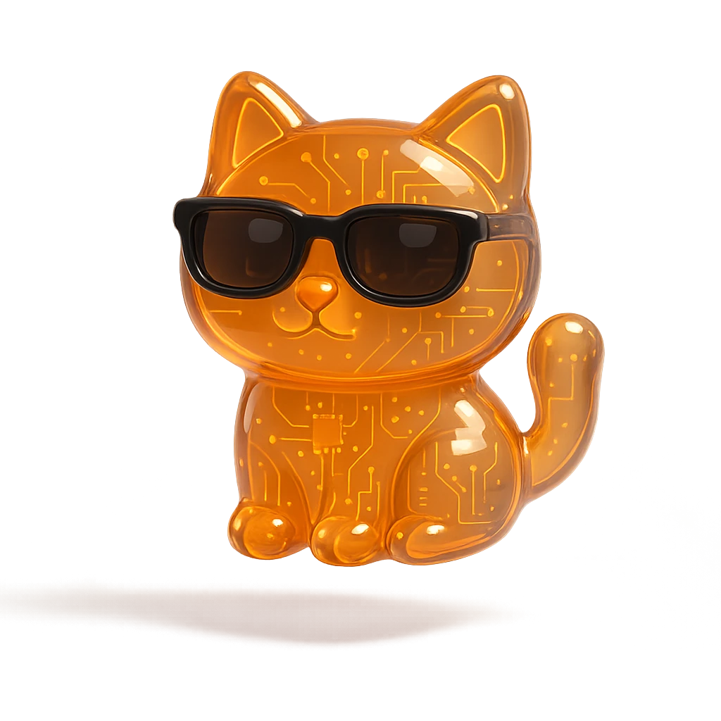 Cat wearing sunglasses emoji