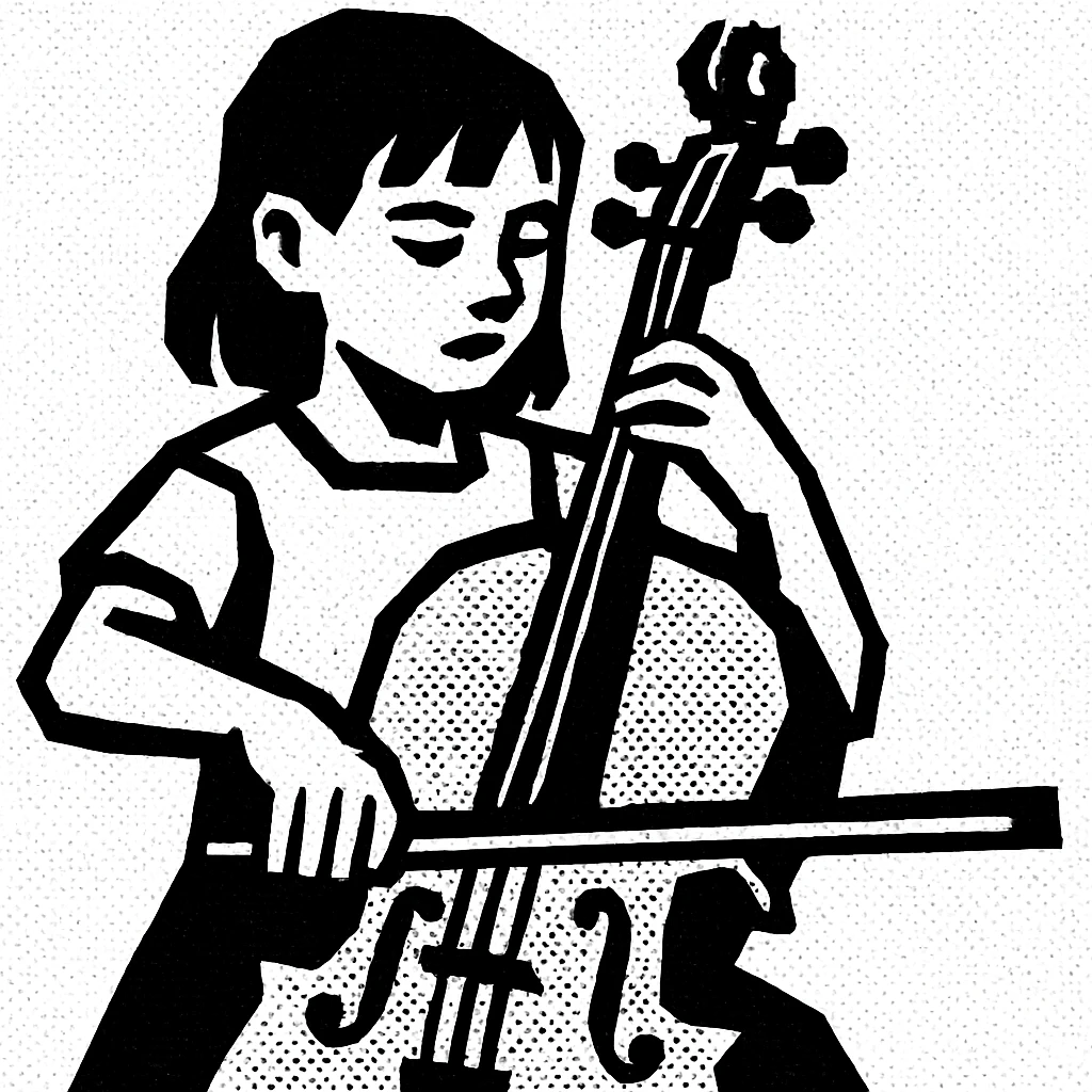 girl playing cello emoji
