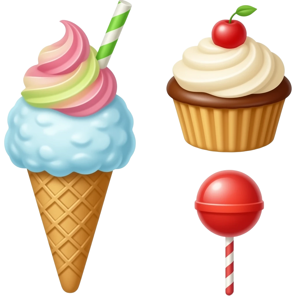 🍦🍧🧁🍭 emoji