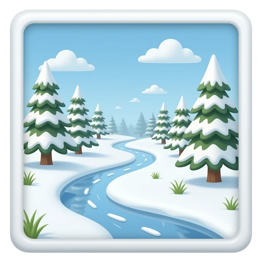 Snow ground grass tile emoji