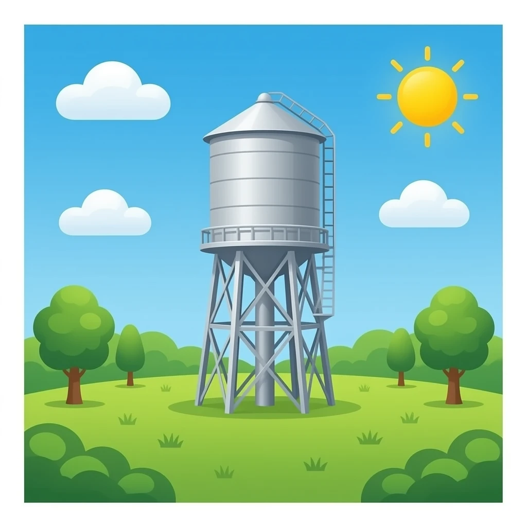 Water tower no background emoji