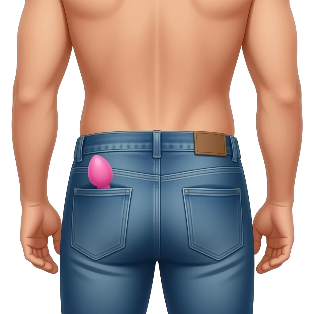 Man with pink dildo in ass emoji
