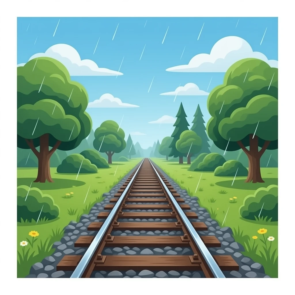Ferrocarril roto emoji