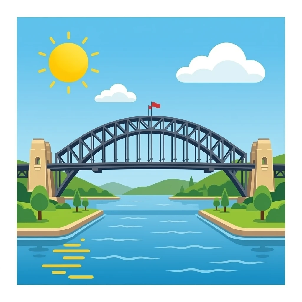 Deafult emoji style harbour bridge emoji