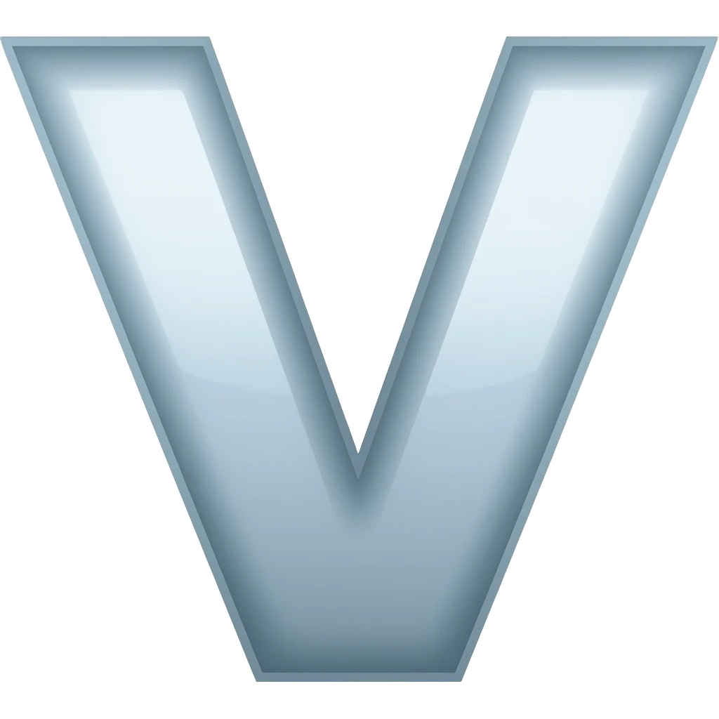 The letter V emoji