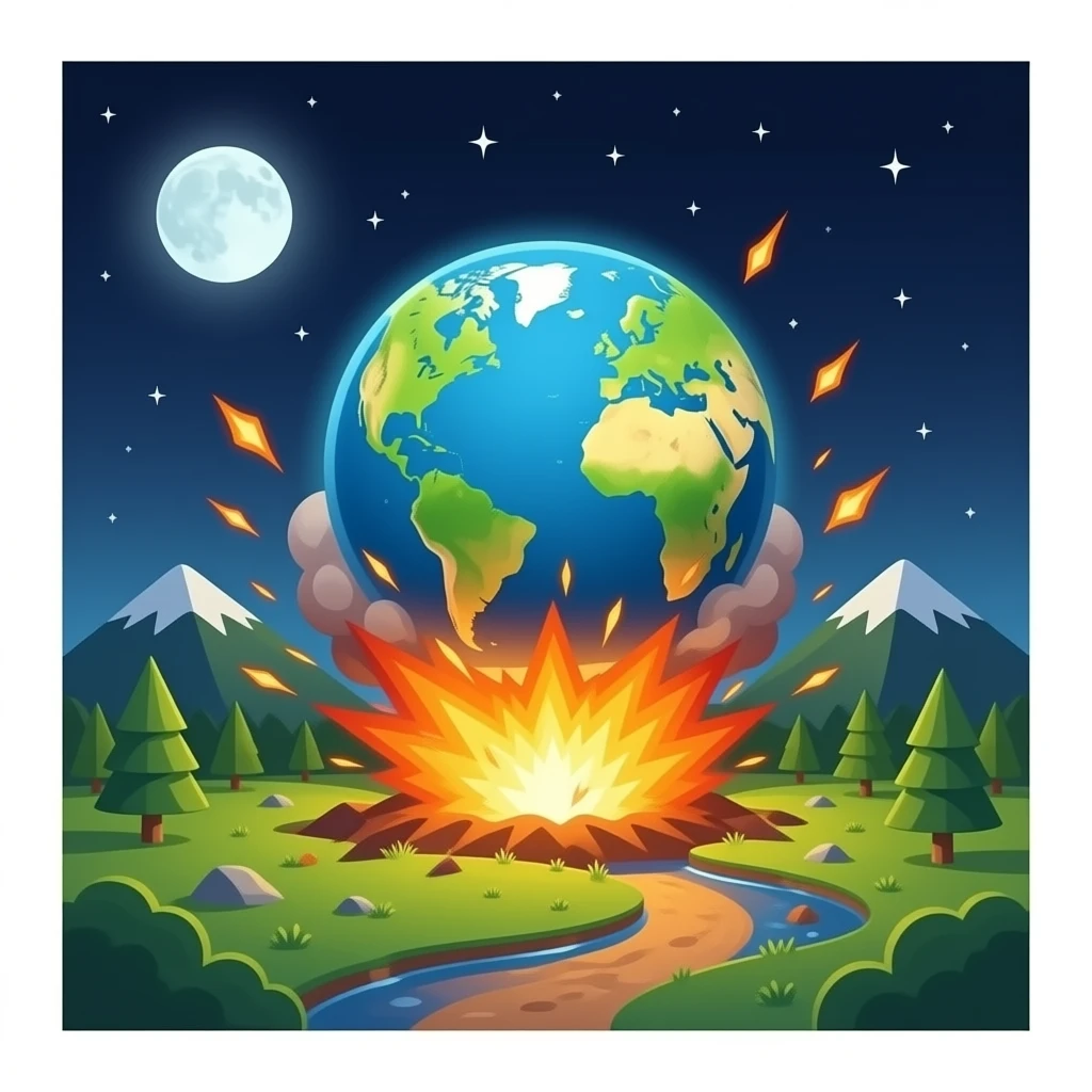 Earth Exploding emoji