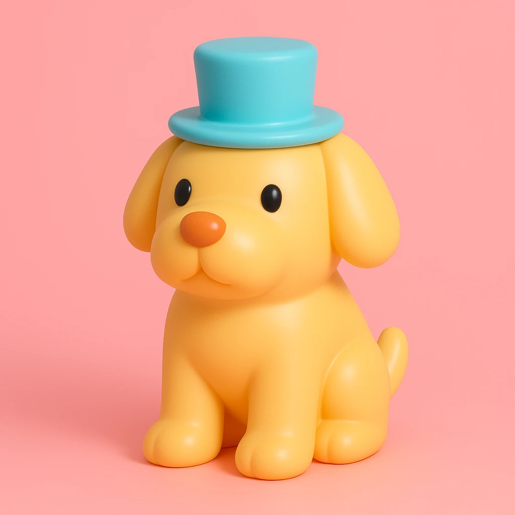 dog with tophat emoji