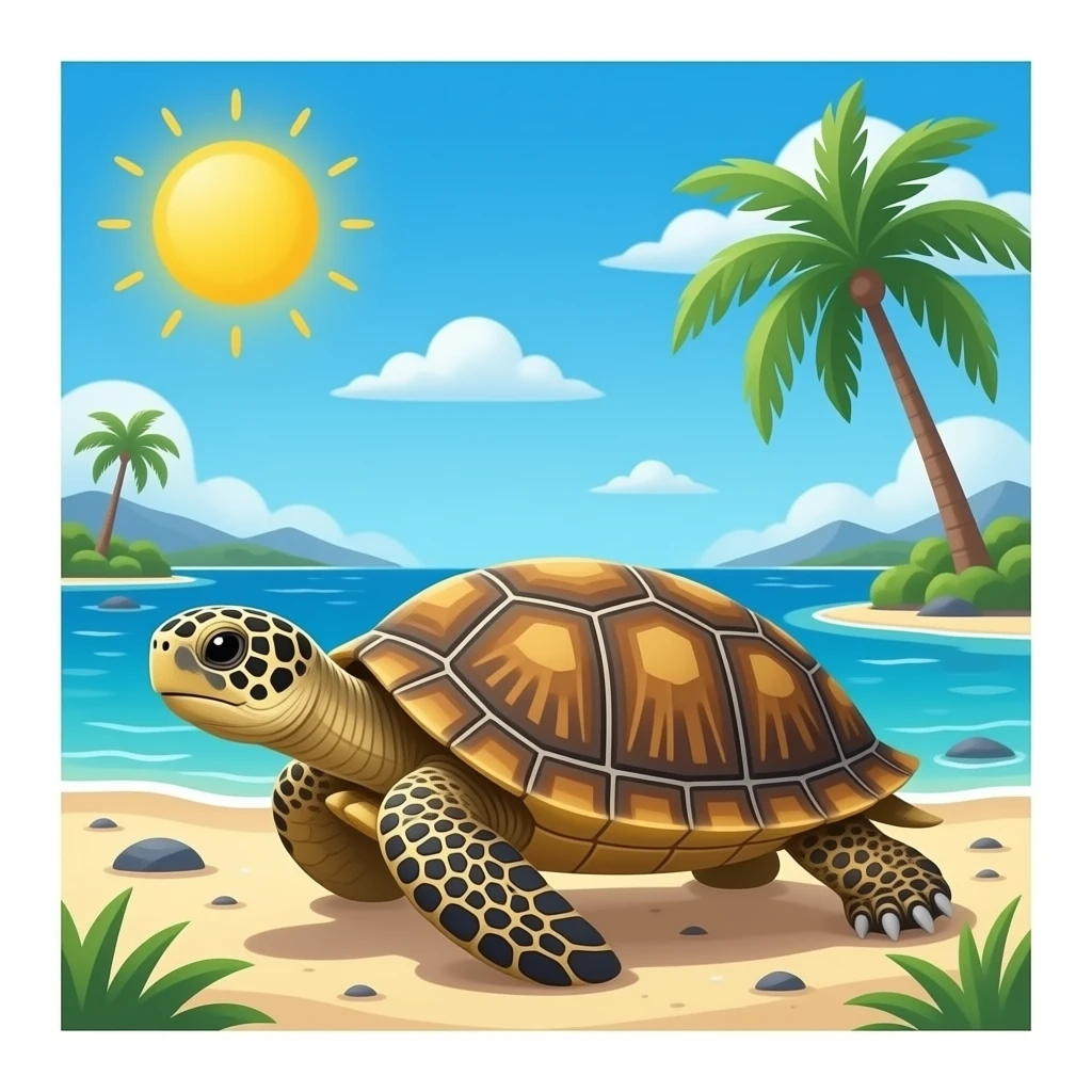 galapagos islands with turtles emoji
