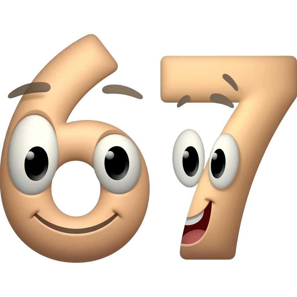 6 7 meme emoji