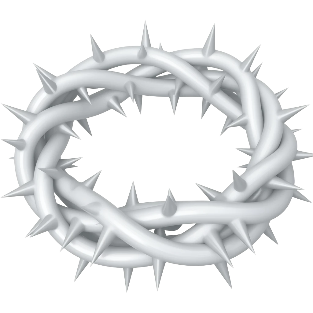 Thorn crown white emoji