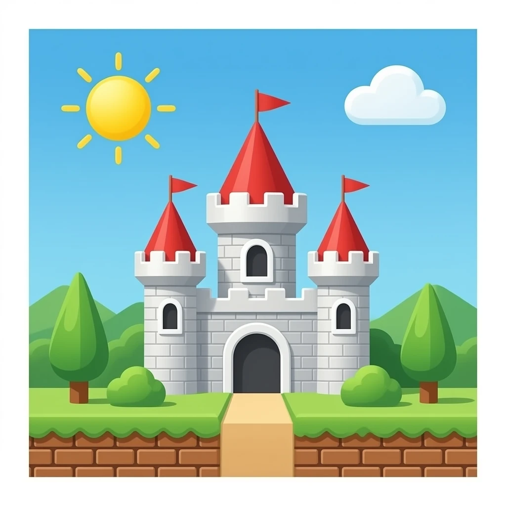 mario castle emoji