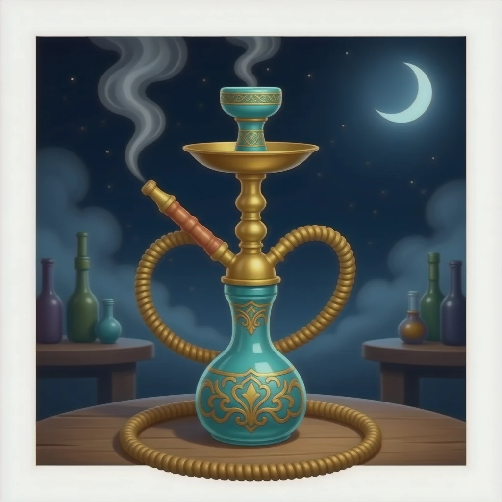 Hooka pipe in opium den emoji