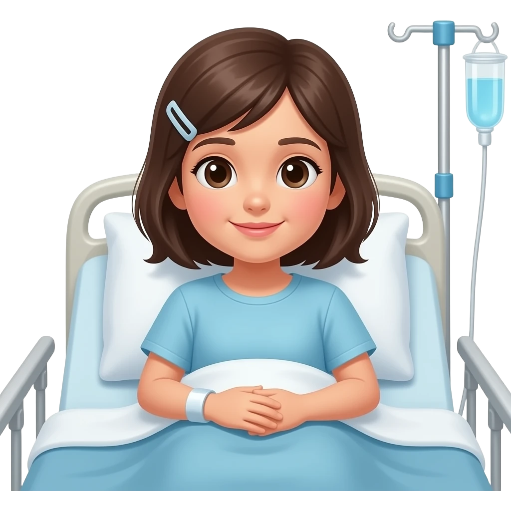 Girl in bed care emoji