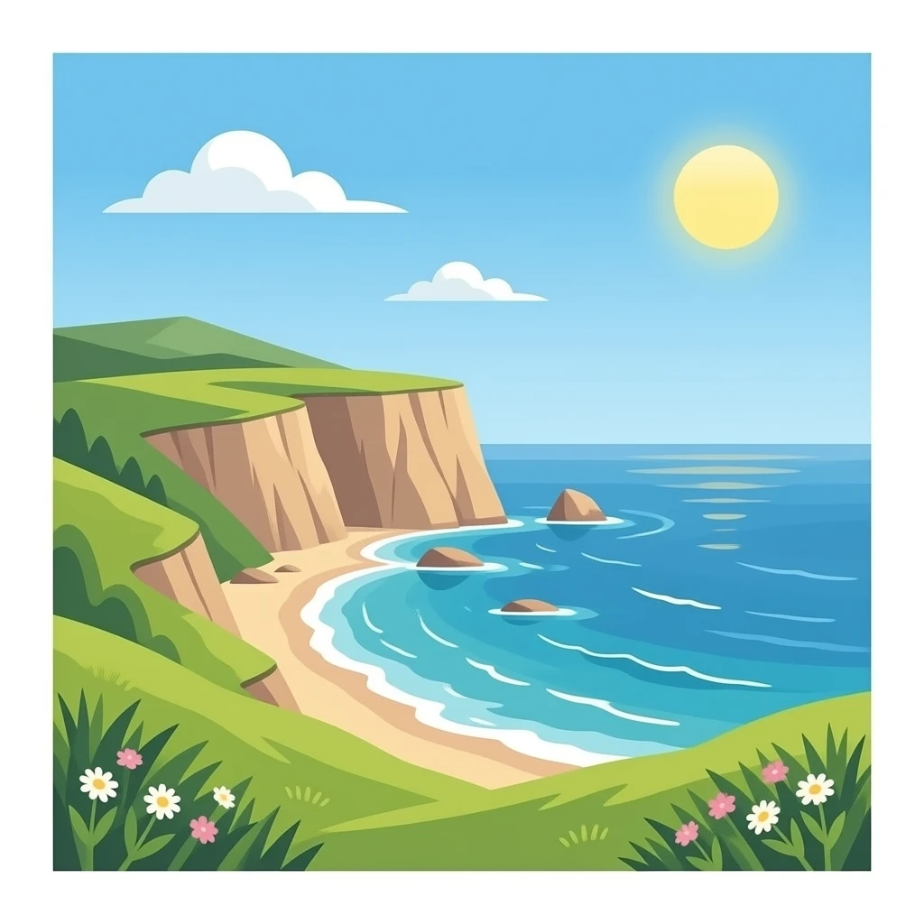 seaside cliffs emoji