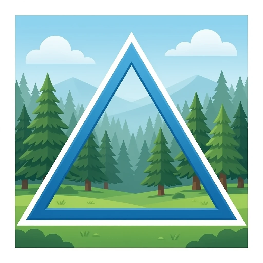 Blue Aframe in forest emoji