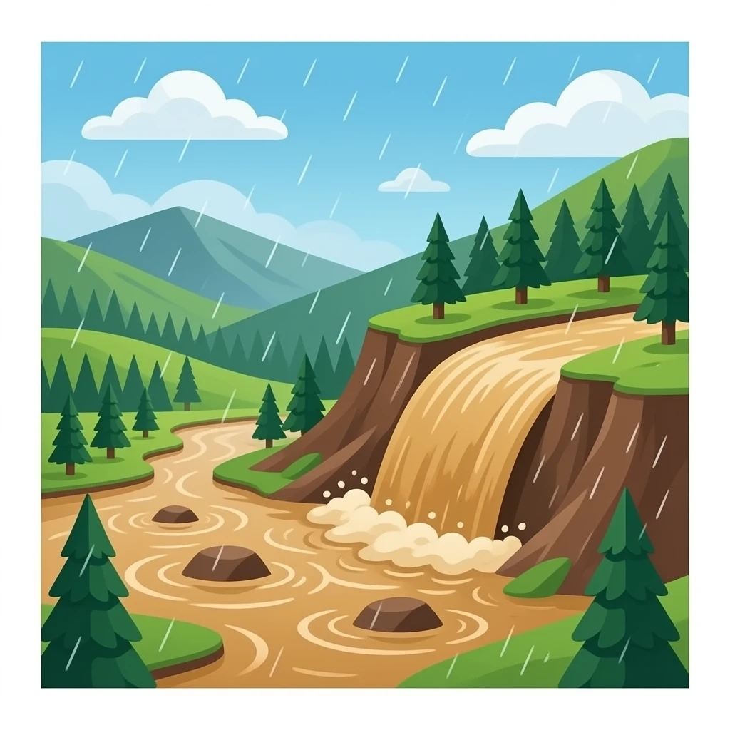 flood and mudslide, emoji
