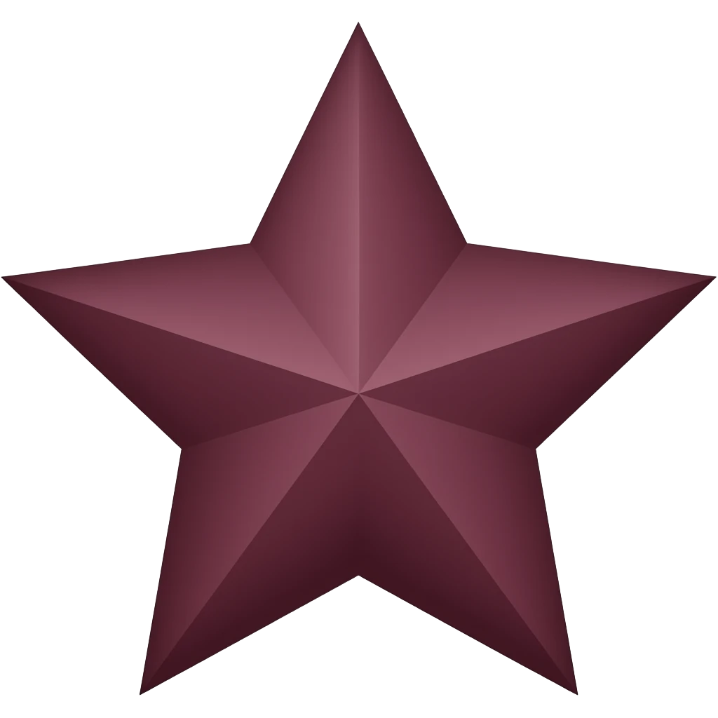 A dark burgundy star plain and simple emoji