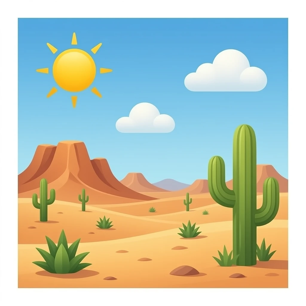 Desert cute emoji