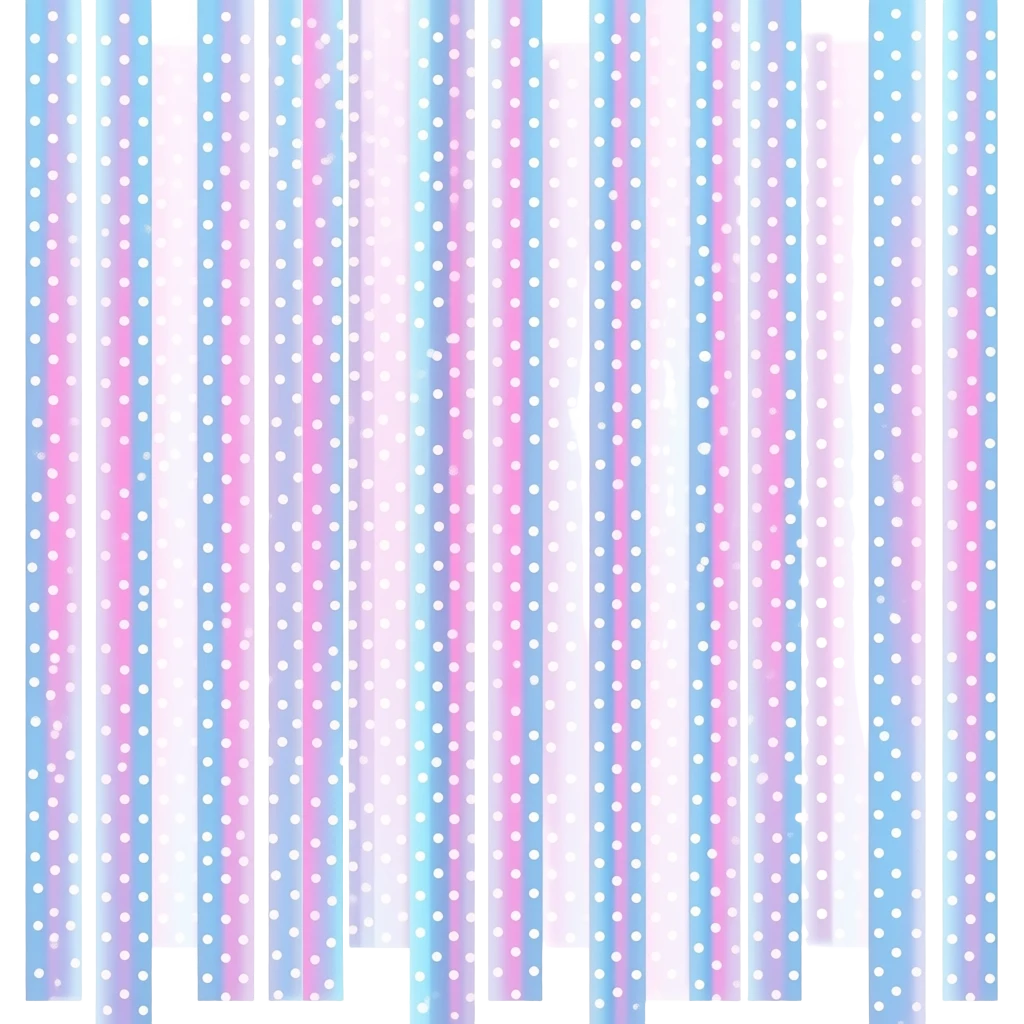 pink and blue holographic colored straight thin vertical lines with tiny white polka dots emoji