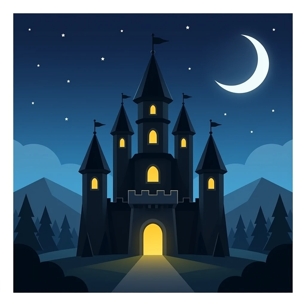 black castle emoji