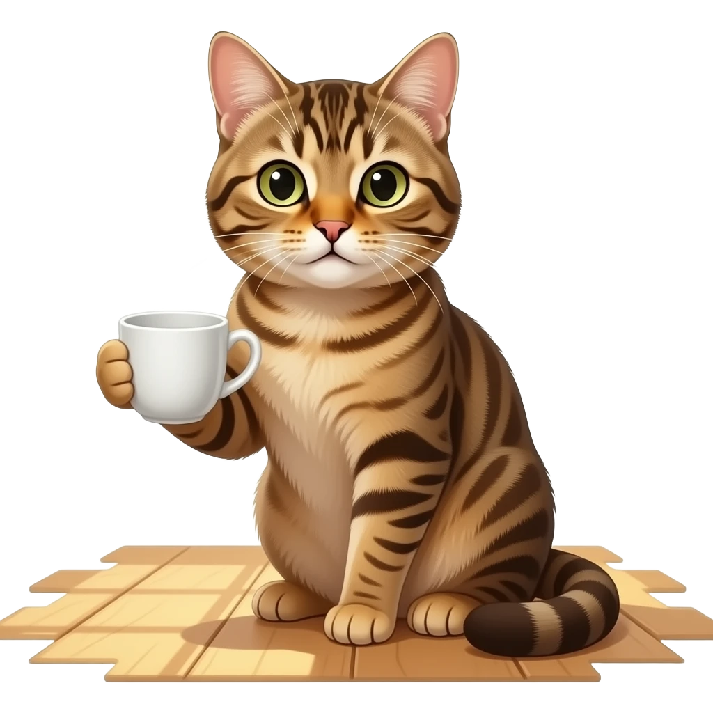 cat with a cup emoji