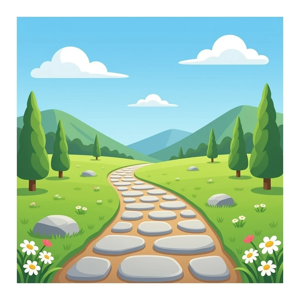 Create a stone pathway emoji