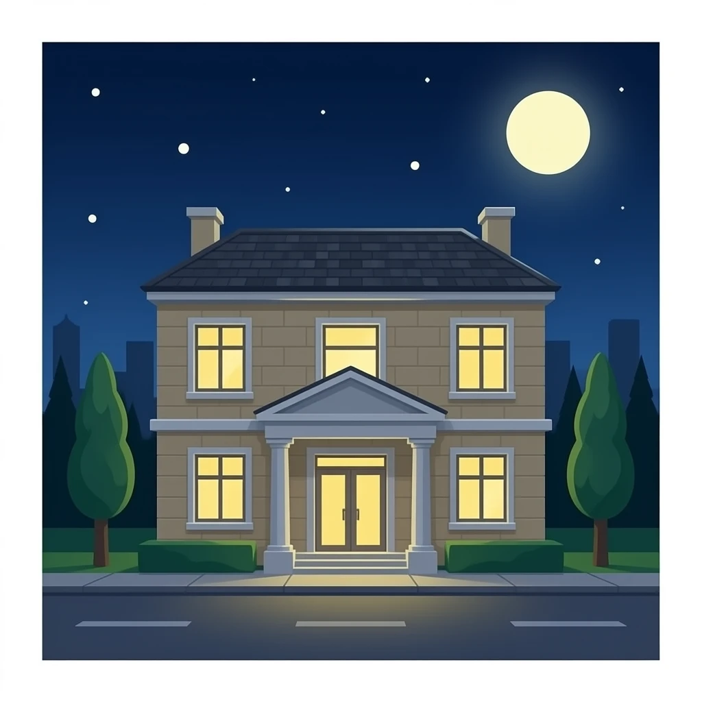 edificio de noche emoji