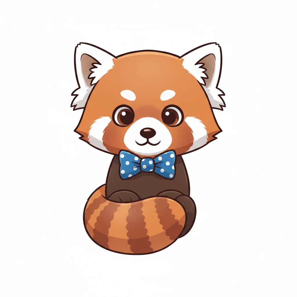 Open


Open


Open


Open
a red panda with blue bow tie, front view,  Frontal Top-Down Soft Light, white background, portrait, casual cartoon stylized game mobile emoji