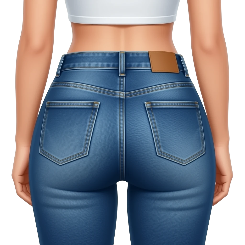 Wearing tight Apple bottom jeans from the back. emoji
