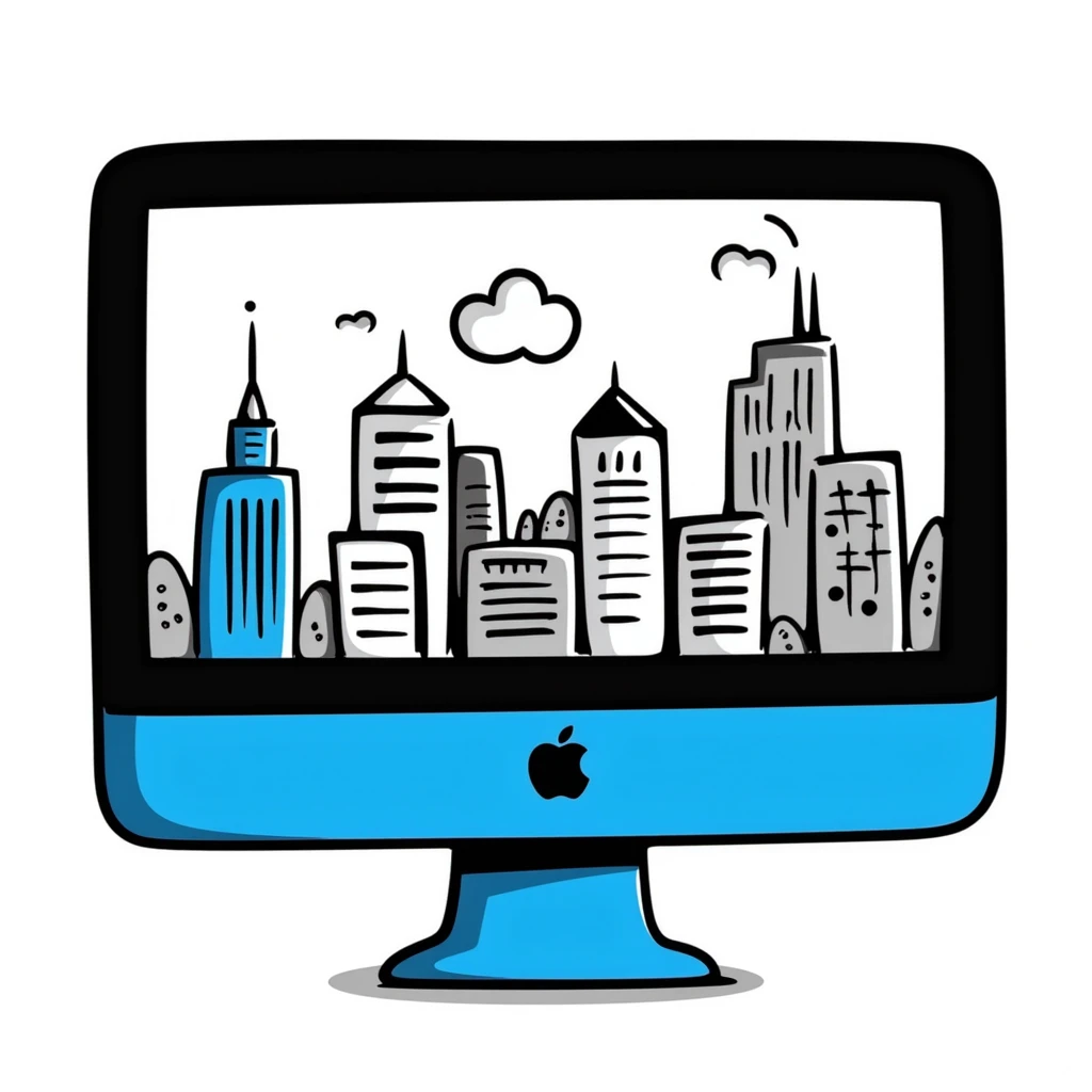 blue Mac computer screen emoji