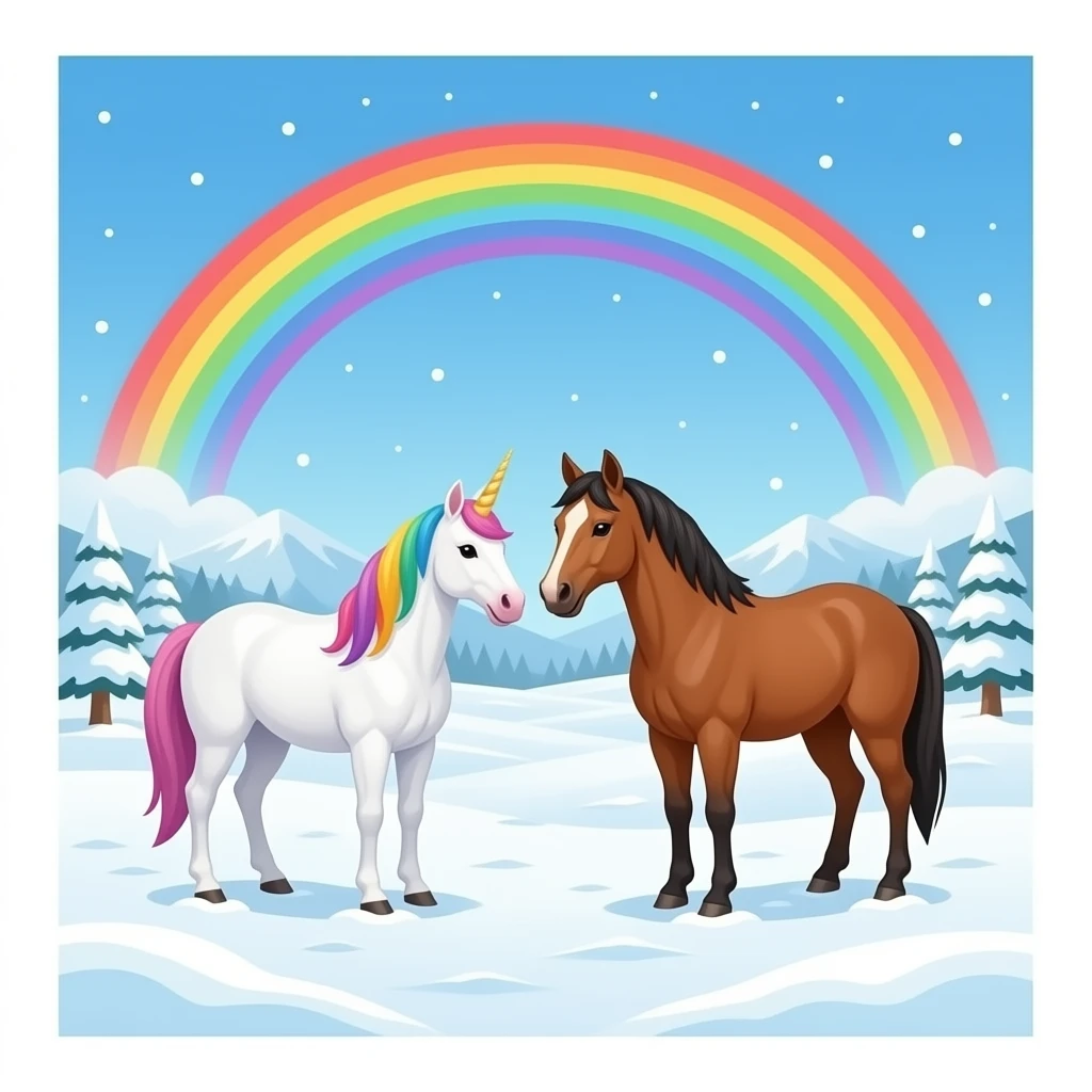 🦄🐴🌨🌈 emoji